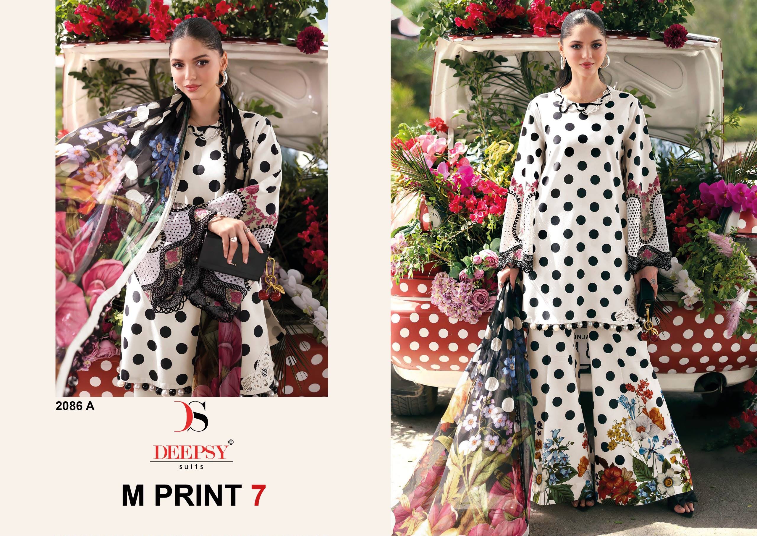 MARIA B. Mprint 25-7 BY DEEPSY SUITS 01 T 04 Series Beautiful Festive Suits Stylish Fancy Colorful Casual Wear & Ethnic Wear Pure Cotton Print Dresses At Wholesale Price